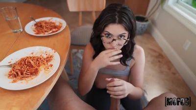 Ellie Nova Sexy Spaghetti Dinner - videomanysex.com