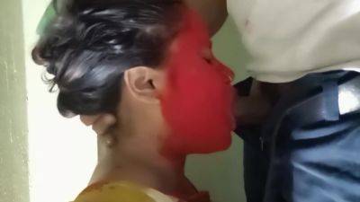 Hot Sexy Indian Bhabhi Fucked By Her Friend On Holi Festival - desi-porntube.com - India