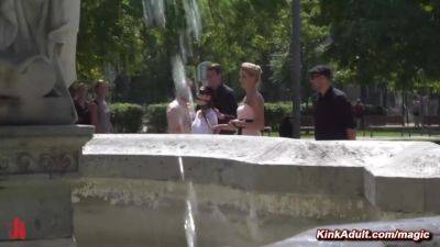 Steve Holmes - Antonio Ross - Steve Holmes, Antonio Ross And Rebecca Volpetti - Italian Slave In Degrading Public Humiliat - hotmovs.com - Italy