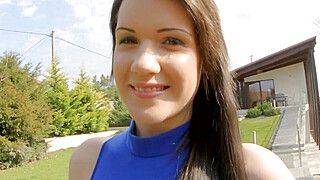 Ass Traffic brunette bends over and gets fucked in the ass - ah-me.com