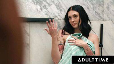 Charlotte Sins - Face Fuck - Oliver Davis - Charlotte Sins Gets Busted Riding Dildo In Shower And Finishes With Roommate's Cock - xxxfiles.com