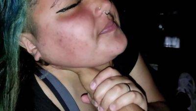 Face Fuck - Step Sister Gives Me a Blowjob to Keep Her Tinder Secret - porntry.com - Argentina
