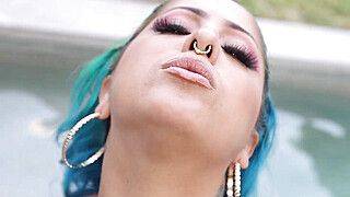Lovely Latina Spanish Barbie Oiled and Fucked in the Pool - ah-me.com - Spain
