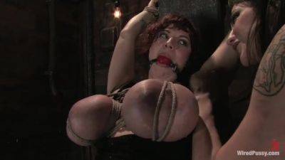 34 F's Big Natural Tits Gets Tied And Shocked - Kink - hotmovs.com