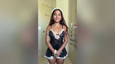Lingerie Try On Haul: Petite Indian Trys On Sexy Lingerie - desi-porntube.com - India