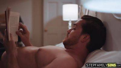 Stepson fucking his big tits stepmom while stepdad is out - hotmovs.com