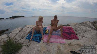Naked Beach Day On Vacation In Croatia Enjoying Sun On Both Ingrida And Miss Pussycat - hotmovs.com