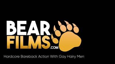 BEARFILMS Intense Outdoor 3some Bareback With Horny Bears - drtuber.com