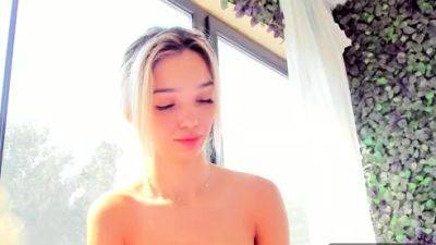 Horny busty blonde babe with big boobs - drtuber.com