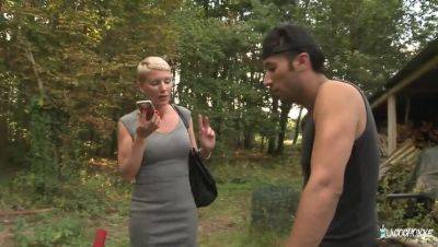 Blonde French Novice Mia Wallace Engages in Outdoor Doggy Style Anal on Camera - xxxfiles.com - France