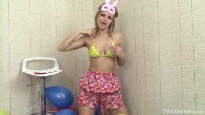 Ayda's Big Tits Bared for Easter Balloon Strip - xxxfiles.com