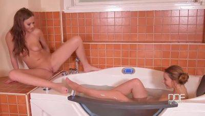 Tina Kay - Lesbian Lovers' Foot Fetish - Tina Kay and Ani Black Fox Share a Shower - porntry.com