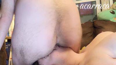 Hairy Dom Farts In Her Face And Wipes His Bare Asshole On Her Tongue - hclips.com