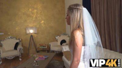 VIP4K. Psychologist sits and watches bride getting sexual experience in wedding dress - hotmovs.com - Czech Republic
