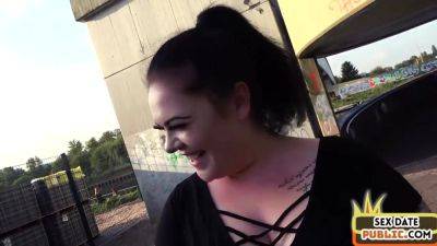 BBW public lady with tattoos fucked outdoor by sex date - hotmovs.com