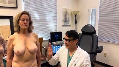 Mature Woman Nude While Doctor Explains Her Bodywork - hclips.com