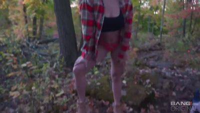 Outdoor Thrill - Brunette with a Big Ass Gets Pleasured in Public - porntry.com