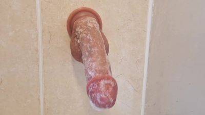 Washing My Realistic Soft Dildo Before Playing With It And Clit Until Super Nice Orgasm - hclips.com