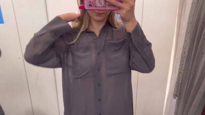 See Through Dresses Try On Haul In The Changing Room 18+ - upornia.com