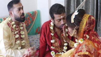 Husband And Devar Fucked Newly Married Wife Hardcore Threesome - desi-porntube.com - India
