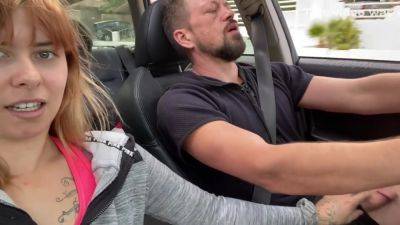 Jerking Him Off And Sucking Big Cock While Driving With - Jamie Stone - hclips.com