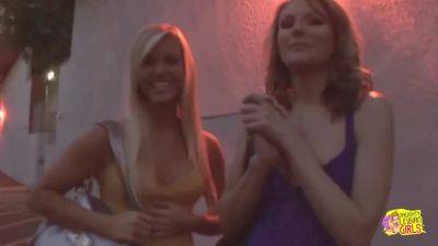 Party Night Turns Into Hot Lesbian Sex Night With Ultra Hot Brunette And Blonde Girls - upornia.com