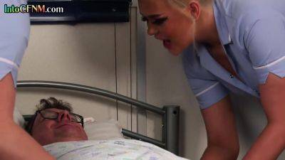 CFNM nurses spoiling patient with hj and blowjob - txxx.com - Britain