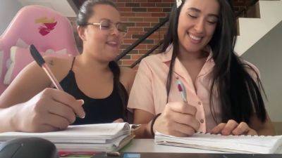 Stepsisters Are Studying And They Get Horny - upornia.com - Colombia