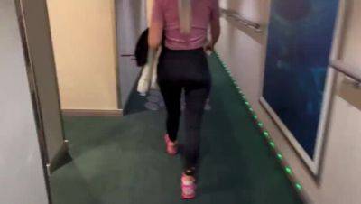 I have a crush on a mystery woman at the cruise ship gym, I visit her room for a raunchy encounter and she blow jobs me to completion - veryfreeporn.com