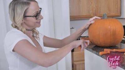 Crystal Clark - Jay Romero - Pumpkin Carving Party with My Steamy Step-Aunt and Her Curvy Shape - veryfreeporn.com