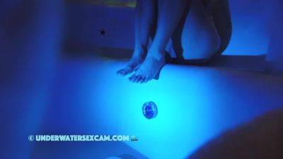 The Lonely Blue Light Tries To Illuminate Her Beautifully Shaved Pussy - hclips.com
