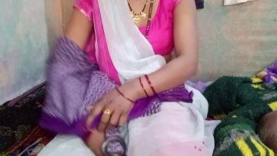 Hot Indian Aunty Pressed Her Big Tits And Got Great Pleasure By Massaging Her Step Sons Penis - hclips.com - India