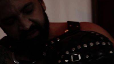 BDSM stud in leather assfisted by master - drtuber.com