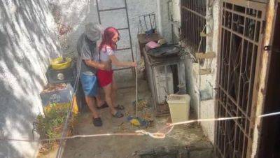 Stepdaughter Bibi in Skirt Washes Clothes - I Can't Resist Her Backside - veryfreeporn.com