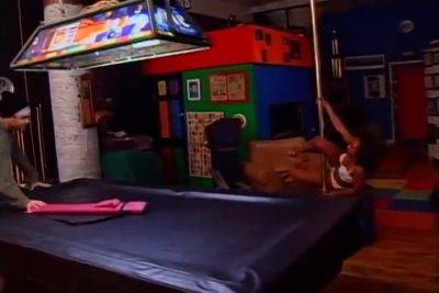 Fat Assed Black Beauty Sucks Studs Dick Then Gets Banged On The Pool Table - upornia.com - Usa