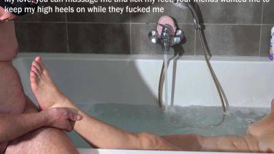 My Husband In A Chastity Cage Has To Take Care Of My Feet - upornia.com