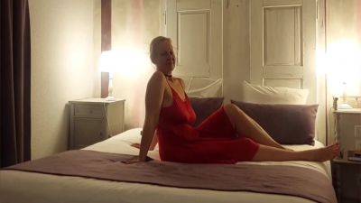 Sexy Blonde Mature Wife Enjoys Posing And Sex In Red - hclips.com