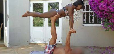 African Sex Trip - Natural Black Beauty Outdoor Interracial Yoga Sex - inxxx.com