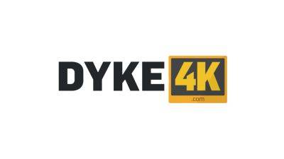 DYKE4K. While man is busy gorgeous ladies in colorful lingerie lick each others clits - txxx.com - Russia
