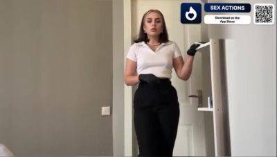 Lustful maid Alisha Montonari gives boss a blowjob in POV - veryfreeporn.com