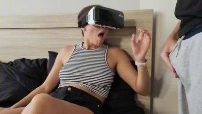 Step-Mom Experiences Initial Reactions Through VR Glasses - veryfreeporn.com