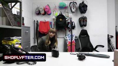 Sexy Big Titted Store Associate Lets The Security Guard Stretch Her Juicy Twat To Avoid Fine - videomanysex.com