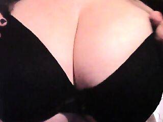 Big Busty Lovely Lilith Bouncing In Several Smaller Bras - theyarehuge.com