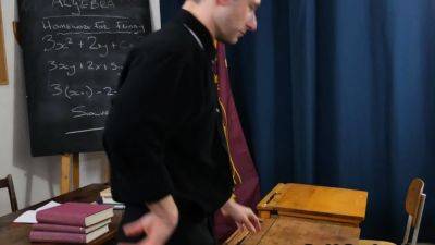 Pervert priest fucks student on class - drtuber.com