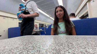 Katty West - Train Pickup - Young Wife Cheats with a Stranger in Public - porntry.com