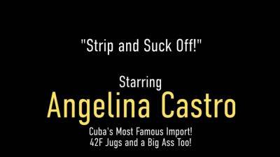 Thick Twerking Latina Angelina Castro Blowing a Hard Cock - hotmovs.com