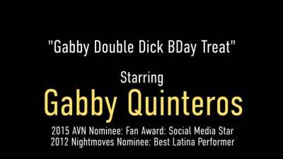 Hot Latina Gabby Quinteros Milks 2 Cocks with her Tight Taco - hotmovs.com