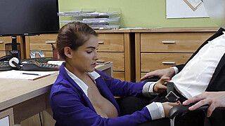 LOAN4K. Bank clerk eager to see his client's huge fake tits - ah-me.com