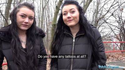 Public Agent Twins Sandra & Lady Zee Caught on Street for Naughty Fun - Blowjob, Outdoor Sex, Small Tits - veryfreeporn.com - Czech Republic