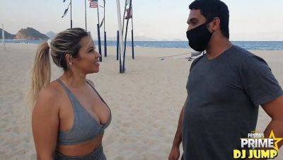Dream Fulfilled on Copacabana Beach: Monique Lopes and Dj Jump in Hot Beach Sex - porntry.com